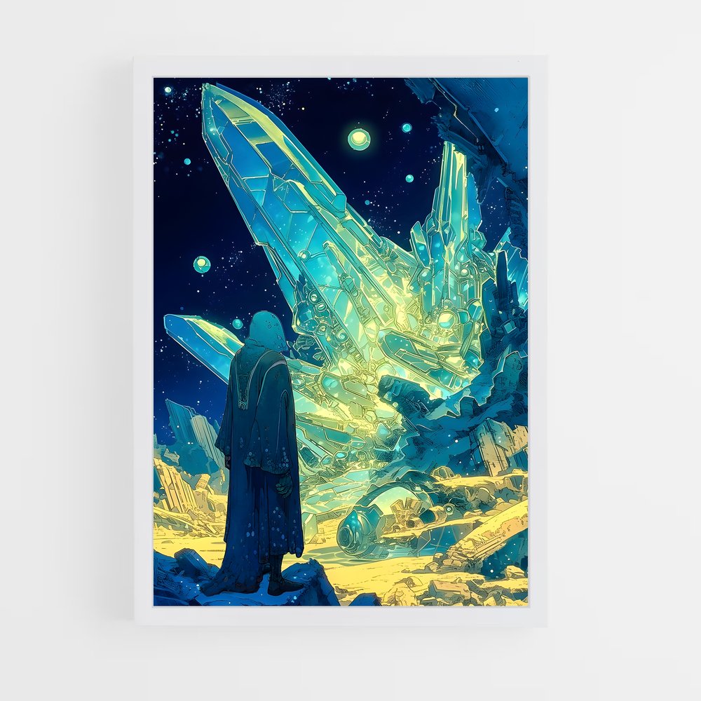 Poster L'Homme et l'Iceberg – affiche Art spatial (vue 3)